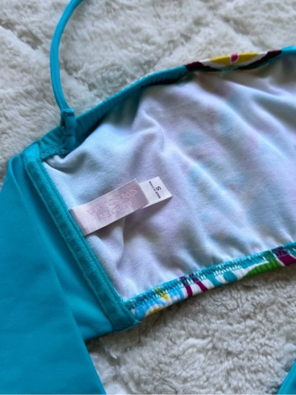 Victoria's Secret | Blue Tribal Boho Bikini Set | Top Size Small, Bottoms Medium